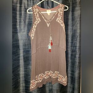 Knox Rose sz Large sleeveless mini boho dress.